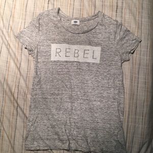 Soft gray REBEL tee
